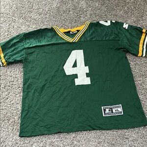 Vintage Green Bay‎ packers NFL Brett farve jersey starter green 1998 XL